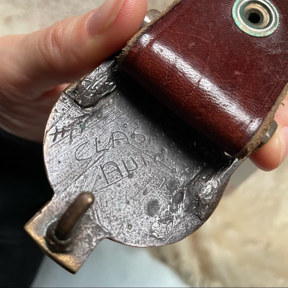 Morgan Classic Autos Brassy Belt Buckle Brown Leather Belt Large - Picture 4 of 9